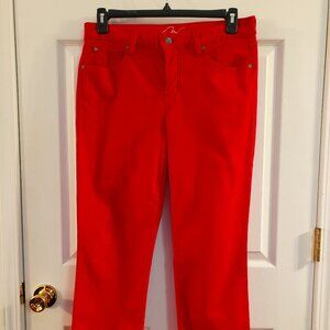 MiracleBody red jeans, sz 12 x 28 length